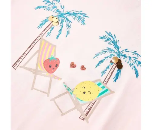 Laste T-Särk, Pehme Roosa, 104