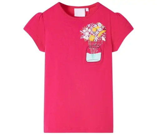 Bērnu T-Krekls, Koši Rozā, 104