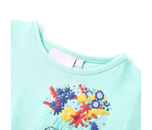 Bērnu T-Krekls, Gaiša Piparmētru, 140