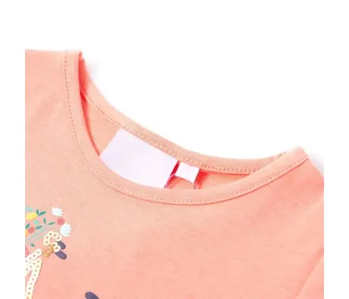 Bērnu T-Krekls, Neona Oranžs, 116