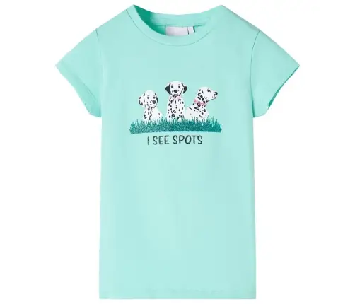 Bērnu T-Krekls, Gaiša Piparmētru, 116