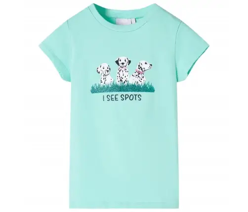 Bērnu T-Krekls, Gaiša Piparmētru, 140