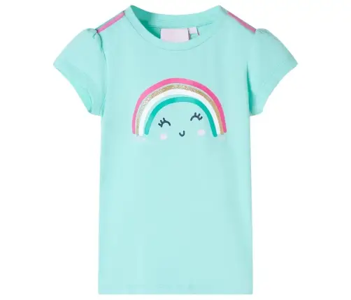 Bērnu T-Krekls, Gaiša Piparmētru, 128