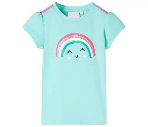 Bērnu T-Krekls, Gaiša Piparmētru, 140