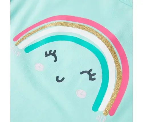 Bērnu T-Krekls, Gaiša Piparmētru, 140