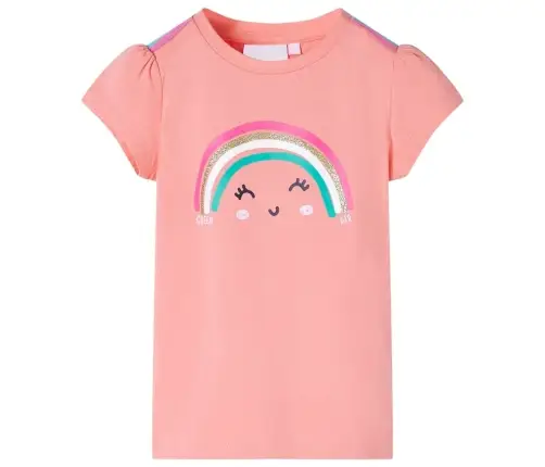 Laste T-Särk, Helekorallpunane, 116