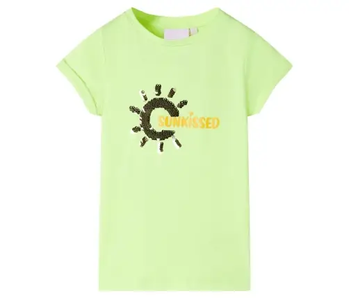 Laste T-Särk, Neoonkollane, 128