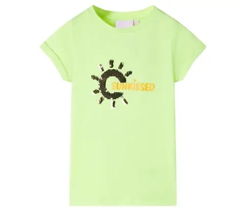 Bērnu T-Krekls, Neona Dzeltens, 140