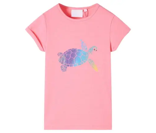 Bērnu T-Krekls, Koši Rozā, 140