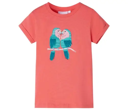 Bērnu T-Krekls, Koraļļu Krāsā, 140