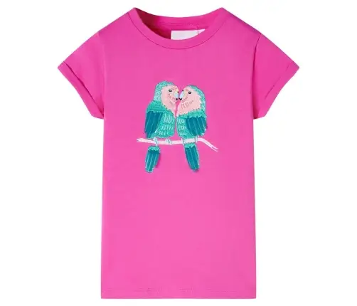 Bērnu T-Krekls, Tumši Rozā, 116