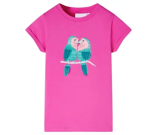 Bērnu T-Krekls, Tumši Rozā, 128
