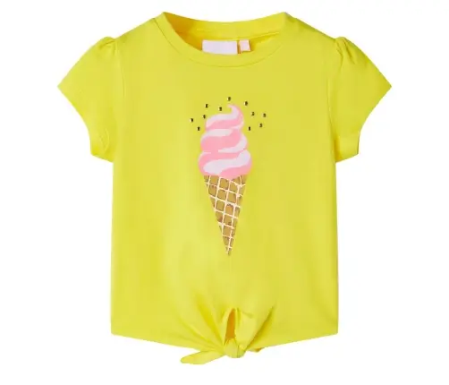 Vaikiški Marškinėliai, Geltonos Spalvos, 116 Dydžio