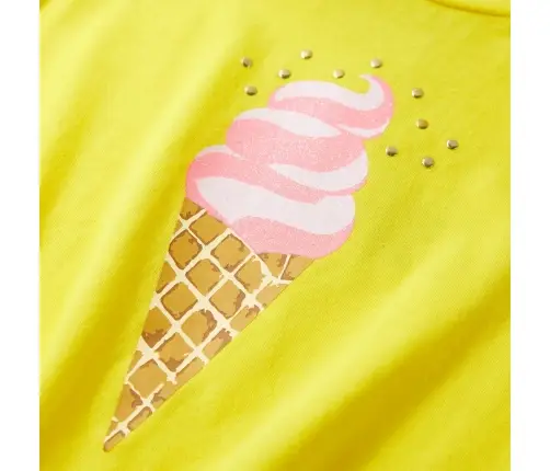 Vaikiški Marškinėliai, Geltonos Spalvos, 116 Dydžio