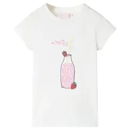 Vaikiški Marškinėliai, Ekru Spalvos, 104 Dydžio