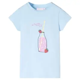 Bērnu T-Krekls, Maigi Zils, 140