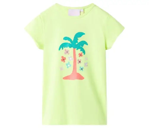 Bērnu T-Krekls, Fluo Dzeltens, 116