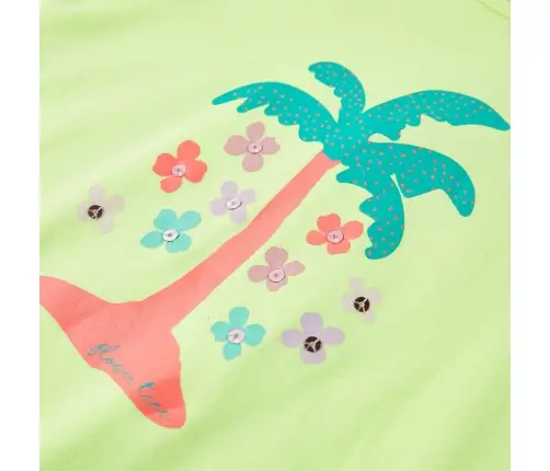 Bērnu T-Krekls, Fluo Dzeltens, 140