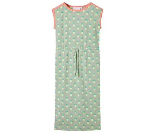 Vaikiška Suknelė, Sendintos Mėtinės Spalvos, 140 Dydžio
