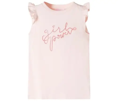 Volangidega Laste T-Särk, Pehme Roosa, 116