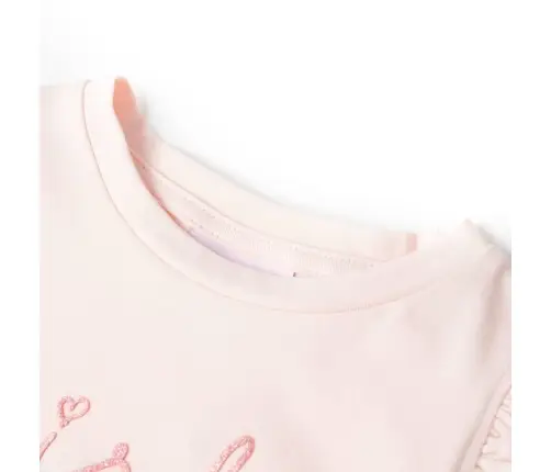 Bērnu Krekls Ar Volānu Piedurknēm, Maigi Rozā, 128