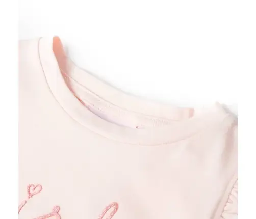 Bērnu Krekls Ar Volānu Piedurknēm, Maigi Rozā, 140