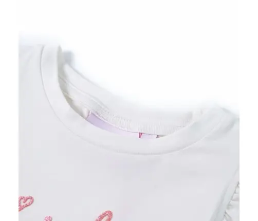 Bērnu Krekls Ar Volānu Piedurknēm, Krēmīgi Iedzeltens, 104