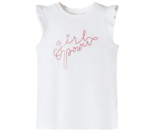 Bērnu Krekls Ar Volānu Piedurknēm, Krēmīgi Iedzeltens, 116