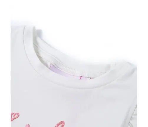 Bērnu Krekls Ar Volānu Piedurknēm, Krēmīgi Iedzeltens, 116