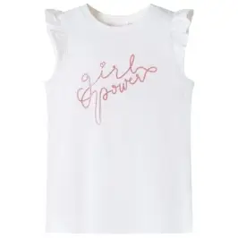 Bērnu Krekls Ar Volānu Piedurknēm, Krēmīgi Iedzeltens, 140