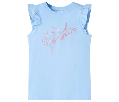 Volangidega Laste T-Särk, Helesinine, 128