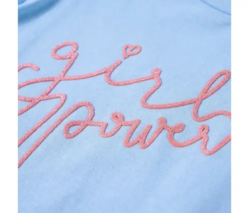 Bērnu Krekls Ar Volānu Piedurknēm, Gaiši Zils, 140