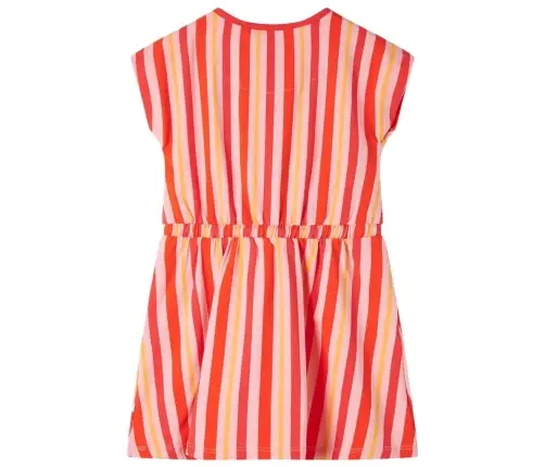 Vaikiška Suknelė Su Sutraukiama Juostele, Rožinė/Raudona, 104 Dydžio