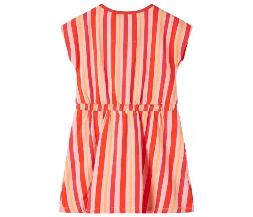 Laste Kleit, Pingutusnööriga, Roosa Ja Punane, 128