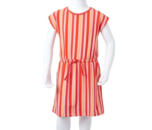 Laste Kleit, Pingutusnööriga, Roosa Ja Punane, 128