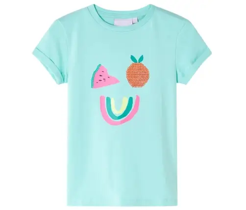 Bērnu T-Krekls, Gaiša Piparmētru, 140