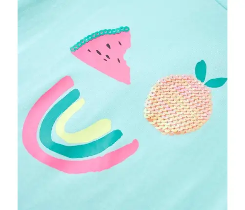 Bērnu T-Krekls, Gaiša Piparmētru, 140