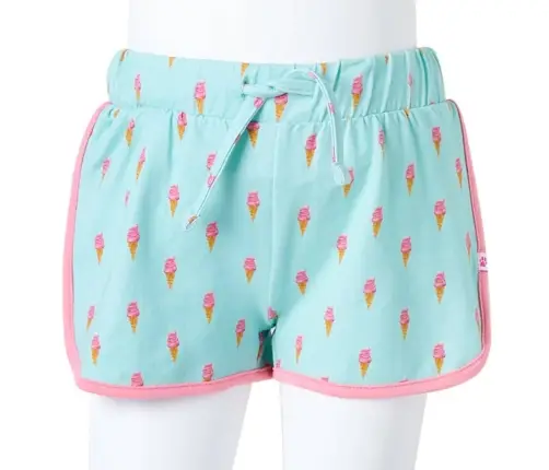 Bērnu Šorti Ar Aukliņu, Gaiša Piparmētru, 128