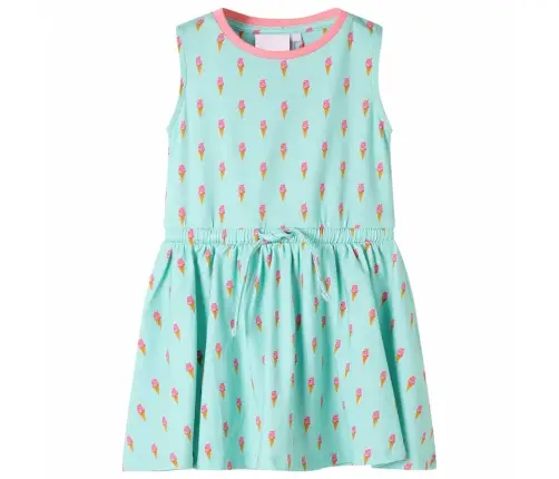 Bērnu Kleita Ar Aukliņu, Gaiša Piparmētru, 92