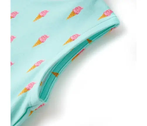 Bērnu Kleita Ar Aukliņu, Gaiša Piparmētru, 92