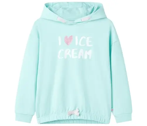 Vaikiškas Sportinis Megztinis Su Gobtuvu, Šviesiai Mėlynas, 128 Dydžio