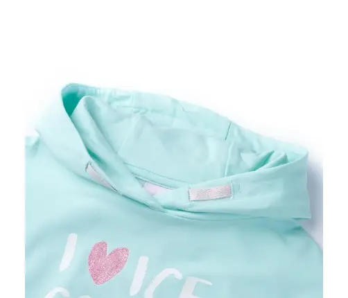 Vaikiškas Sportinis Megztinis Su Gobtuvu, Šviesiai Mėlynas, 128 Dydžio