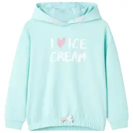 Bērnu Džemperis Ar Kapuci, Ūdens Zils, 140