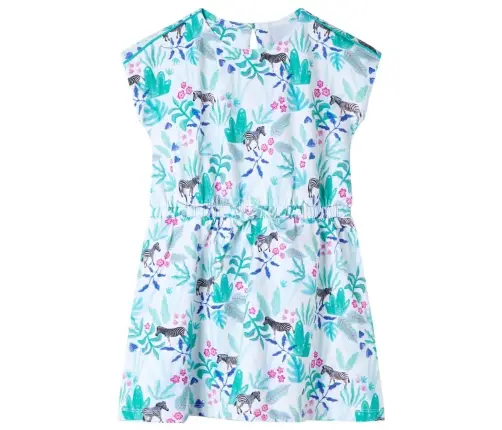 Laste Kleit, Ekrüü Ja Tume Mündiroheline, 116