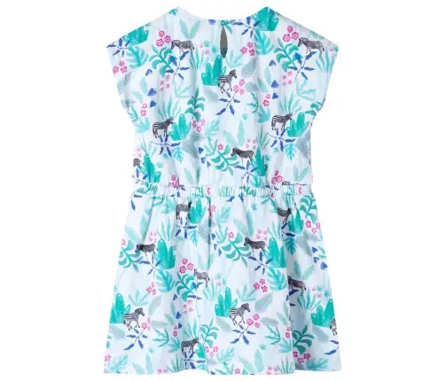 Laste Kleit, Ekrüü Ja Tume Mündiroheline, 116