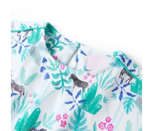 Laste Kleit, Ekrüü Ja Tume Mündiroheline, 116