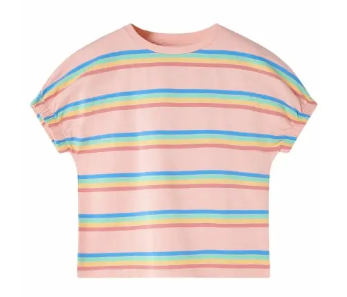 Vaikiški Marškinėliai, Persikinės Spalvos, 128 Dydžio