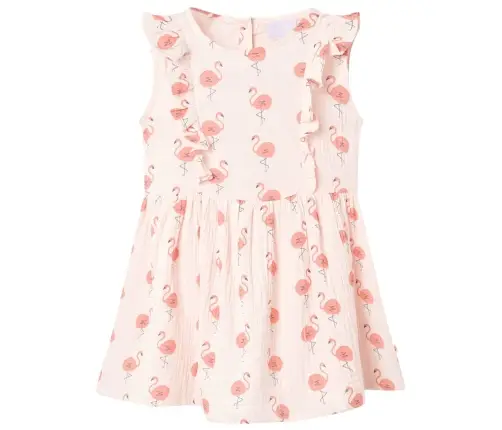 Bērnu Kleita Ar Volāniem, Maigi Rozā, 92