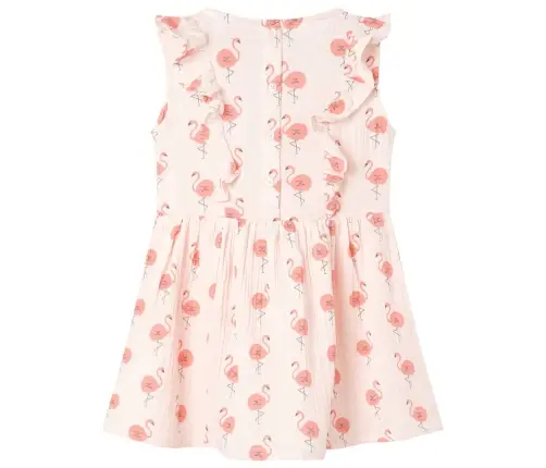 Bērnu Kleita Ar Volāniem, Maigi Rozā, 104