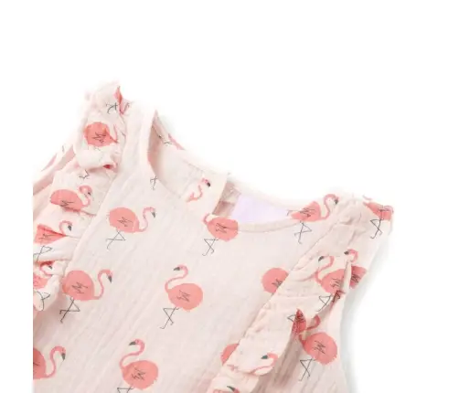 Bērnu Kleita Ar Volāniem, Maigi Rozā, 104